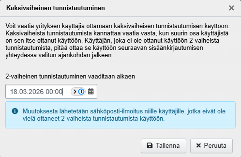 2fa aktivointi yritys