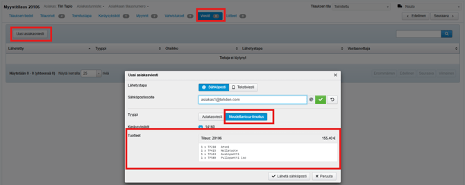 noudettavissa ilmoitus